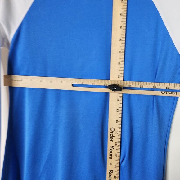 COLUMBIA PFG Omni-Shade Sun Protection Shirt‎ XS Blue White Long Sleeve Womens - Picture 7 of 13